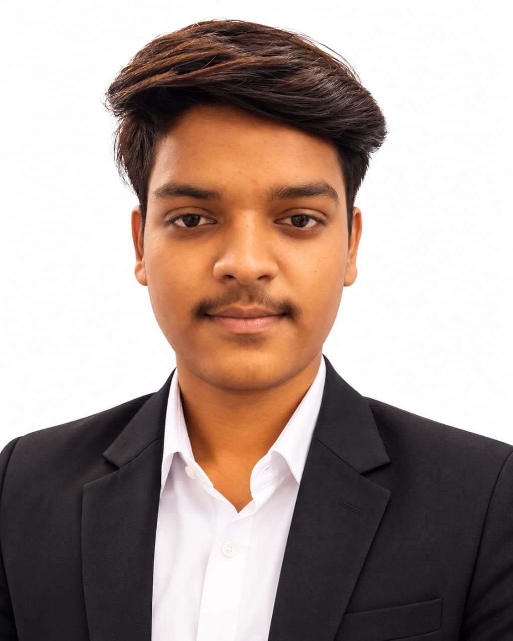 Maa Ki Chai sales head wearing a black suit